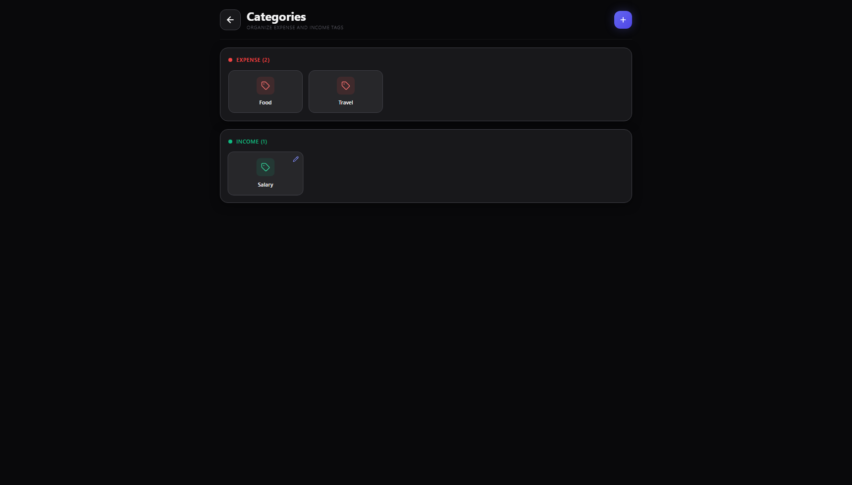 Categories management