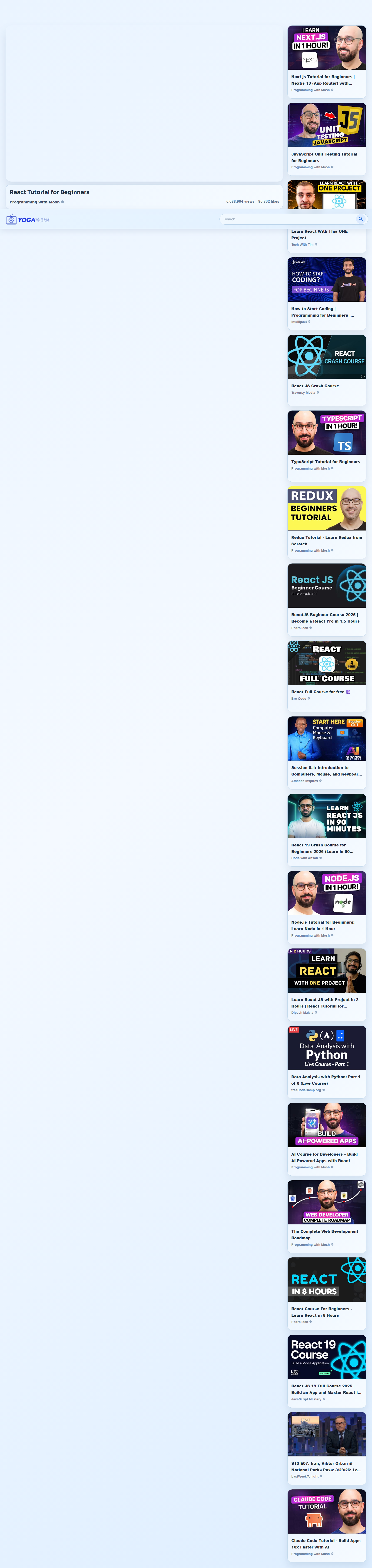 Related videos section (desktop)